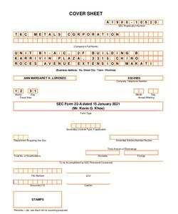 2021 SEC Form 23-A (KGKhoe)